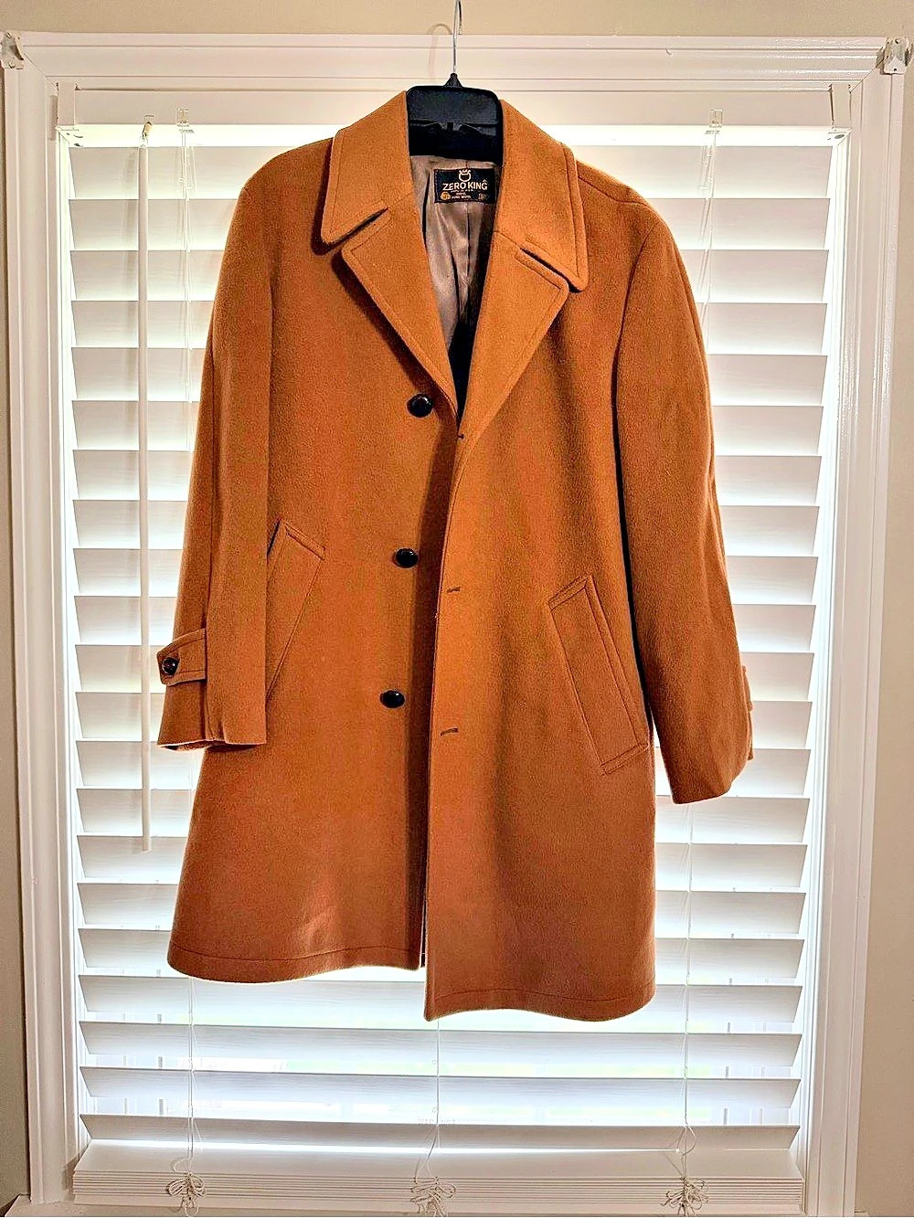 Zero King Men's Wool Coat in Brown Size 38 Like New